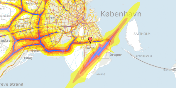 Trafikstøjkort på Ladegårdsvej 12, kl. , 2770 Kastrup