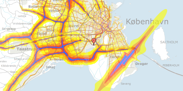 Trafikstøjkort på Hf. Kalvebod 97, 2450 København SV