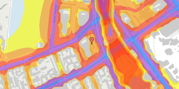 Trafikstøjkort på Meldahlsgade 3, 3. th, 1613 København V