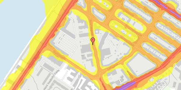 Trafikstøjkort på Snorresgade 20, 1. , 2300 København S