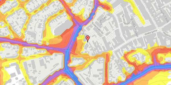 Trafikstøjkort på Vindegade 144C, 5000 Odense C