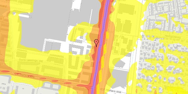 Trafikstøjkort på Dea Trier Mørchs Vej 1, 7. tv, 2300 København S