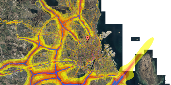 Trafikstøjkort på Borgmestervangen 31, 3. 9, 2200 København N