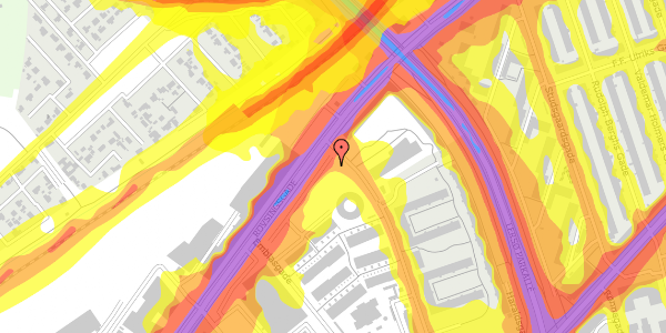 Trafikstøjkort på Rovsingsgade 61G, 2. 206, 2200 København N