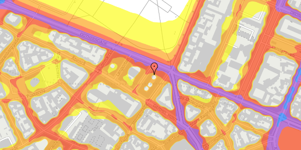 Trafikstøjkort på Sjæleboderne 4, 2. th, 1122 København K