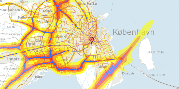 Trafikstøjkort på Kalvebod Brygge 53, 3. , 1560 København V