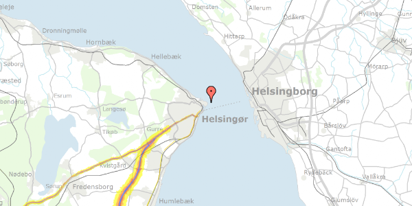 Trafikstøjkort på Kronborg 1B, 3000 Helsingør