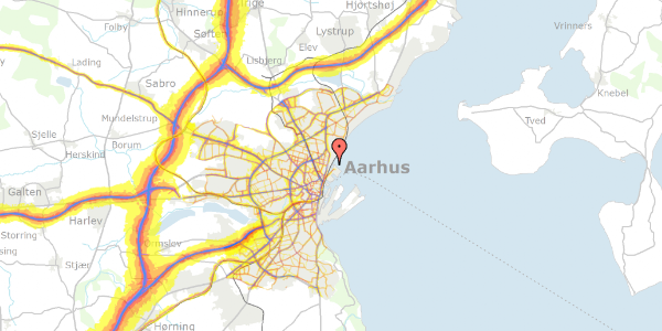 Trafikstøjkort på Træskibshavnen 203, 8000 Aarhus C