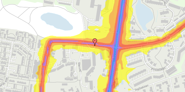 Trafikstøjkort på Stenvej 15, 8270 Højbjerg