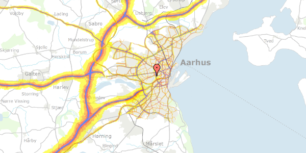 Trafikstøjkort på Søren Frichs Vej 39A, 8000 Aarhus C