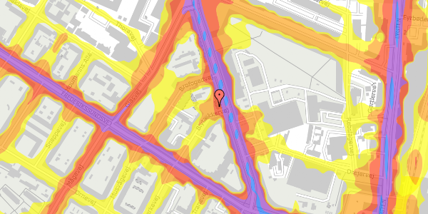 Trafikstøjkort på Frederiksborgvej 27B, 2. tv, 2400 København NV