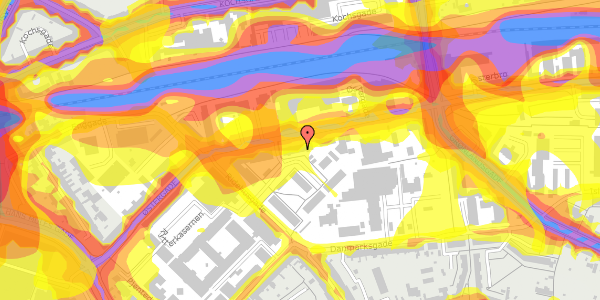 Trafikstøjkort på Østergade 51A, 3. 1, 5000 Odense C