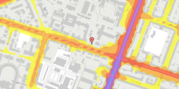 Trafikstøjkort på Vej 5 9, st. , 2000 Frederiksberg