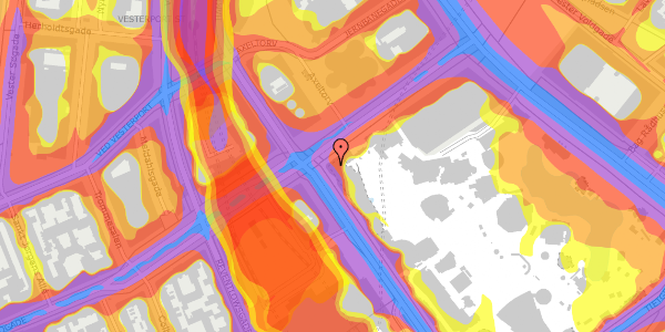 Trafikstøjkort på Vesterbrogade 3B, st. , 1620 København V