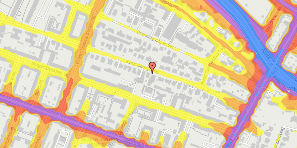 Trafikstøjkort på Kong Georgs Vej 25, 2000 Frederiksberg