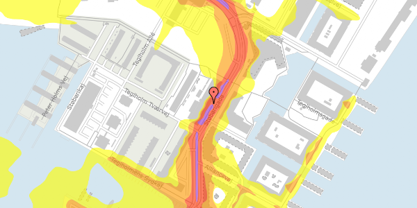 Trafikstøjkort på Støberigade 8, 3. 24, 2450 København SV