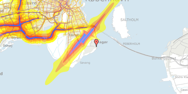 Trafikstøjkort på Grønnevej 3, 2791 Dragør