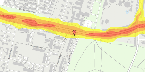 Trafikstøjkort på Skovparken 4B, 9000 Aalborg