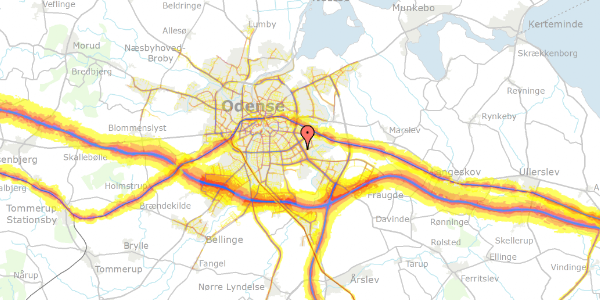 Trafikstøjkort på Ørbækvej 75, st. 272, 5220 Odense SØ