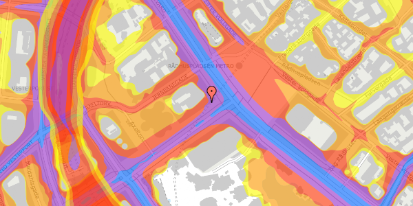 Trafikstøjkort på Vesterbrogade 2A, 1620 København V