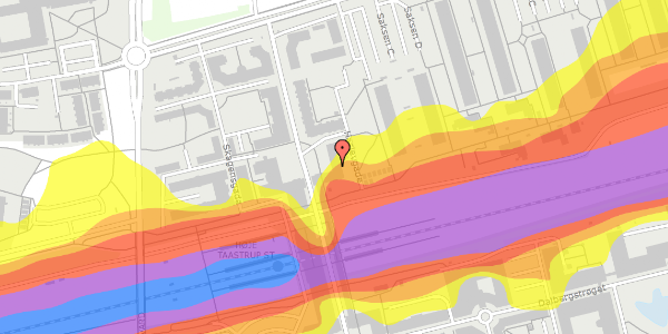 Trafikstøjkort på Høje Taastrup Boulevard 25, 2630 Taastrup