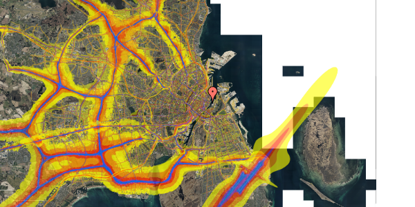 Trafikstøjkort på Nyhavn 31G, 1. th, 1051 København K