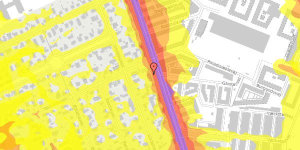 Trafikstøjkort på Retortvej 32A, 2500 Valby