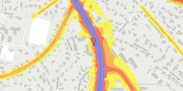 Trafikstøjkort på Oddervej 84, st. , 8270 Højbjerg