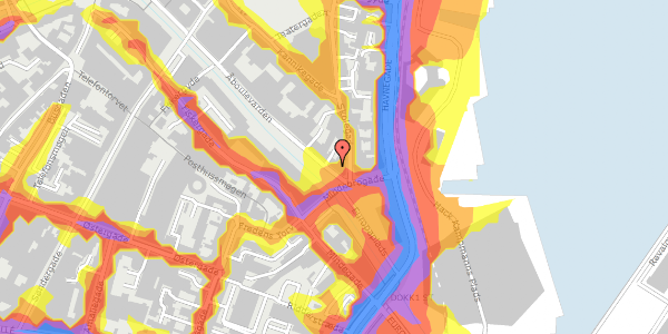 Trafikstøjkort på Åboulevarden 18, 8000 Aarhus C