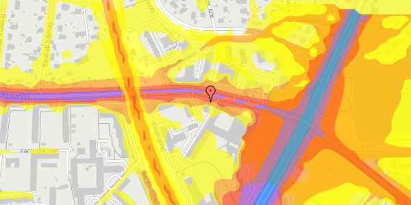 Trafikstøjkort på Emdrupvej 107, 2400 København NV