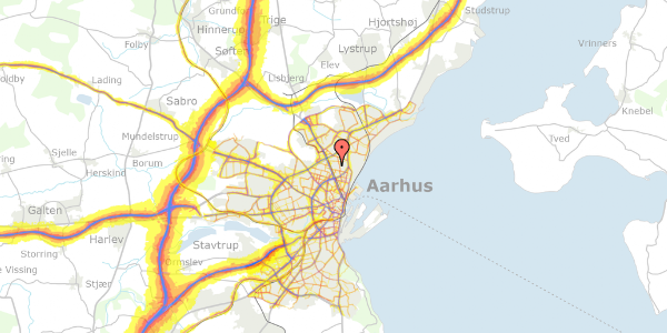 Trafikstøjkort på Haveforeningen Kirkevangen 19, 8200 Aarhus N