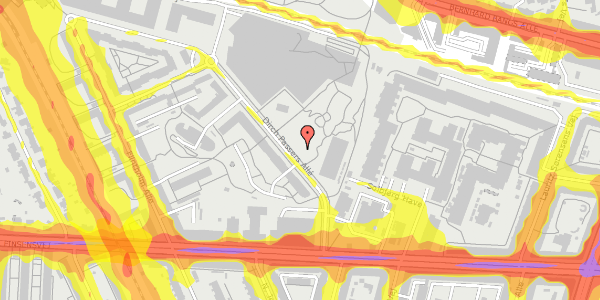 Trafikstøjkort på Dirch Passers Allé 12, 2000 Frederiksberg