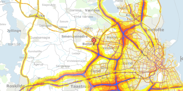 Trafikstøjkort på Lupinvænget 26, 2750 Ballerup