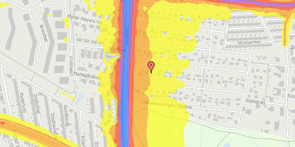 Trafikstøjkort på Haveforeningen Risskov 52, 8240 Risskov