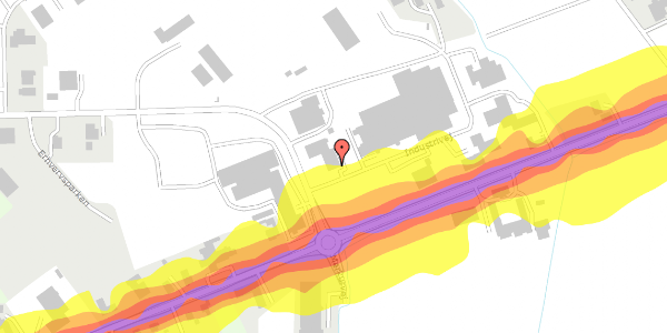 Trafikstøjkort på Industrivej 1, 9460 Brovst