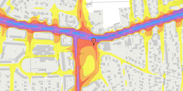 Trafikstøjkort på Krabbesholmvej 2, 2700 Brønshøj