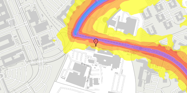 Trafikstøjkort på Olof Palmes Allé 49, kl. , 8200 Aarhus N