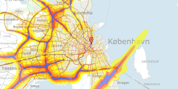 Trafikstøjkort på Møntergade 16A, 1116 København K