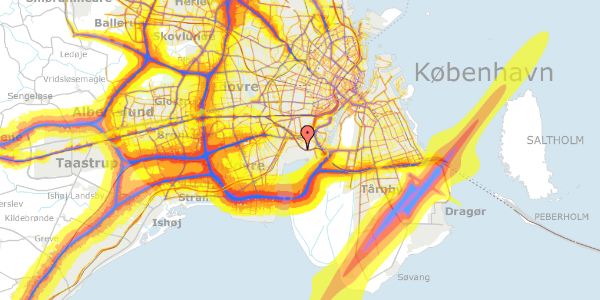 Trafikstøjkort på Hf. Kalvebod 117, 2450 København SV