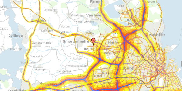 Trafikstøjkort på Baltorpbakken 8, 2750 Ballerup