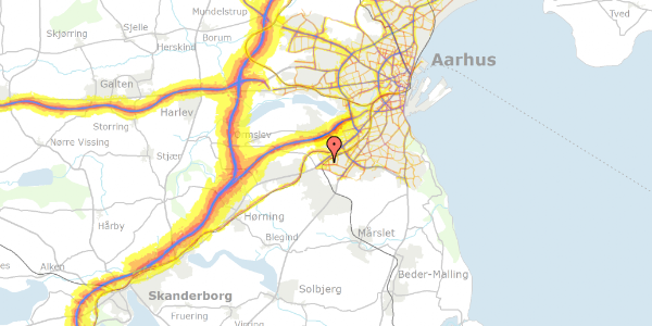 Trafikstøjkort på Jens Juuls Vej 26, 8260 Viby J