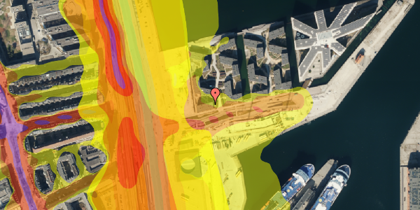 Trafikstøjkort på Marmorvej 7E, 1. th, 2100 København Ø