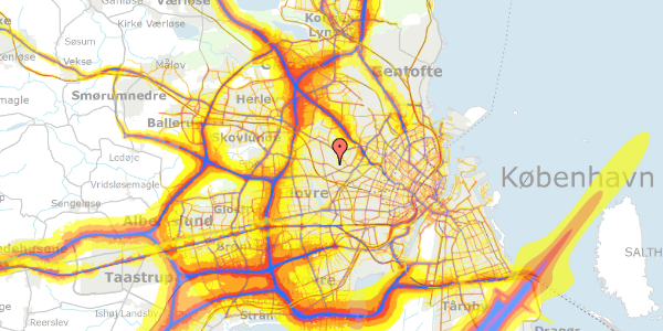 Trafikstøjkort på Højstrupvej 45, 2700 Brønshøj