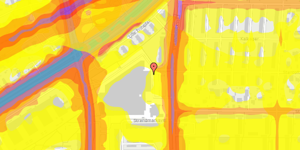 Trafikstøjkort på Strandmarksvej 16, 2650 Hvidovre