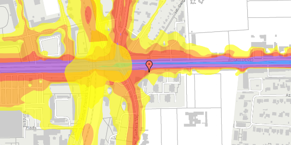 Trafikstøjkort på Roskildevej 65, 2000 Frederiksberg