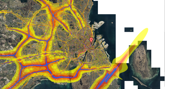 Trafikstøjkort på Købmagergade 3A, 2. , 1150 København K