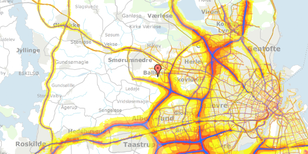 Trafikstøjkort på Slåen Alle 41, 2750 Ballerup