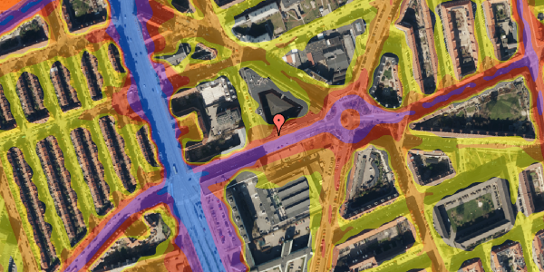 Trafikstøjkort på Sejrøgade 11, st. , 2100 København Ø