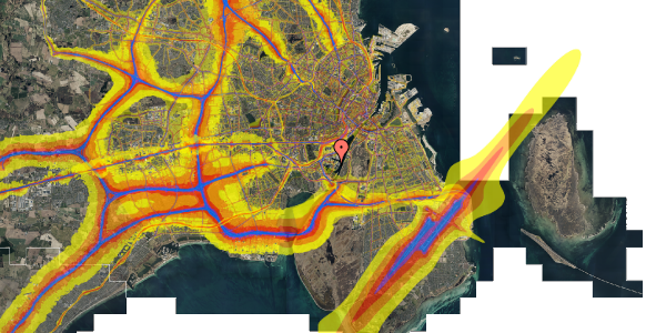 Trafikstøjkort på Teglholm Tværvej 10, 2. th, 2450 København SV