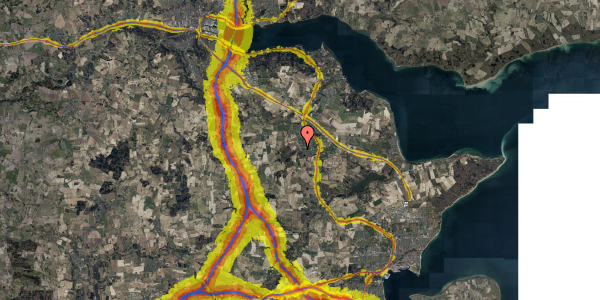 Trafikstøjkort på Mandelhaven 125, 7080 Børkop